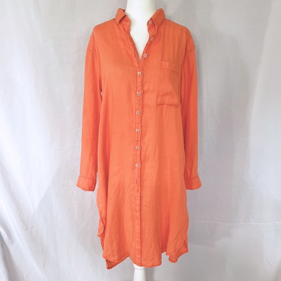 Relaxed Buttondown Linen Tunic XS - Picture 3 of 14